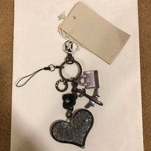 Anteprima Holo Glitter Heart Bag Charm Keychain